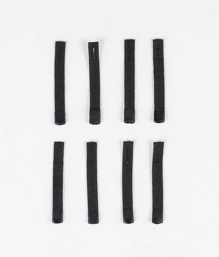 8pc Rips Tape Zip Puller Replacement Parts Black/Black Tip, Image 1 of 3