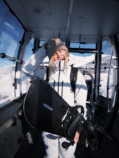 Image 1 of 3 - Sarah Bacher Snowboarding