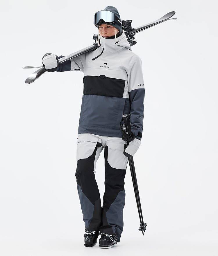 Dune W Ski Outfit Damen Light Grey/Black/Metal Blue