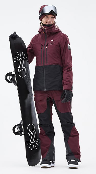 Moss W Outfit de Snowboard Mujer Burgundy/Black