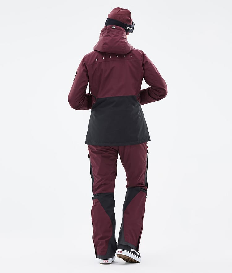 Moss W Snowboard Outfit Dames Burgundy/Black