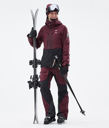 Moss W Outfit de Esquí Mujer Burgundy/Black