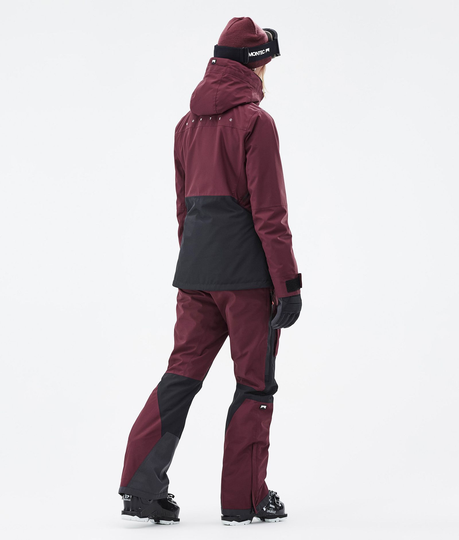 Moss W Ski Outfit Damen Burgundy/Black