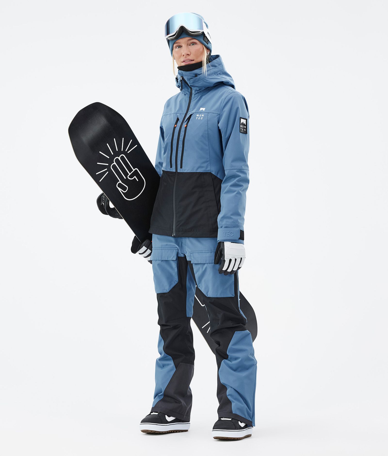 Moss W Snowboard Outfit Dame Blue Steel/Black