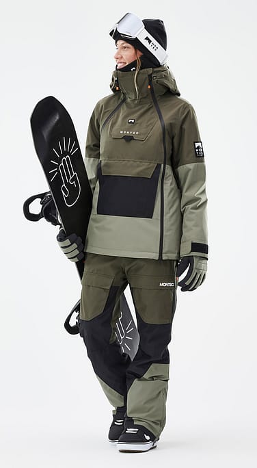 Doom W Snowboardový Outfit Dámské Olive Green/Black/Greenish