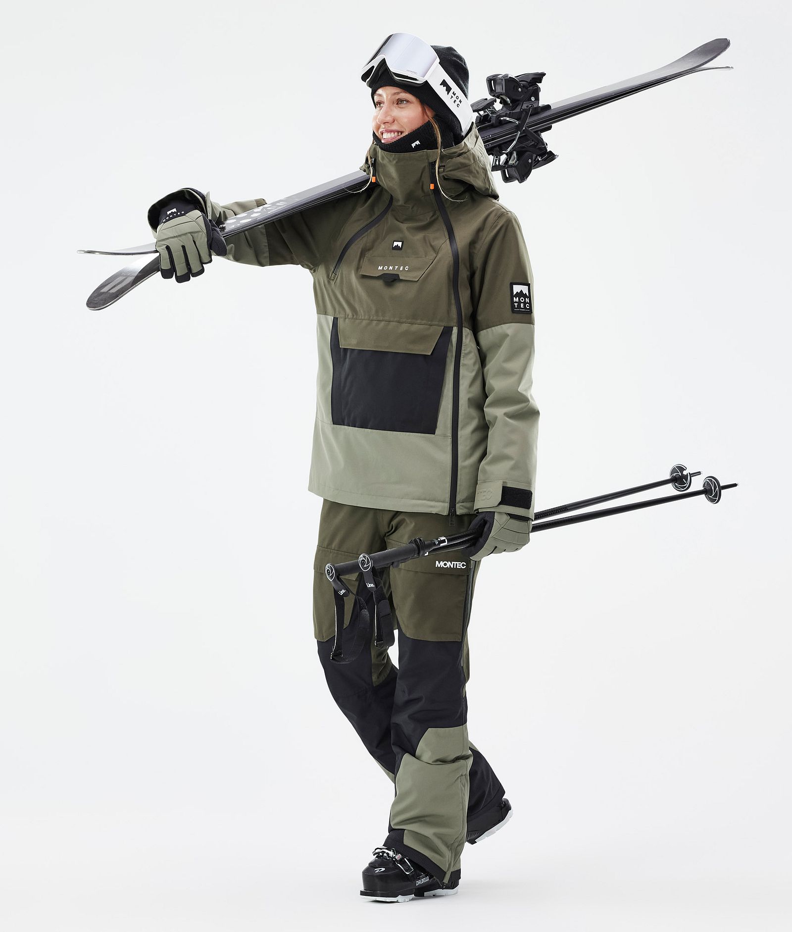 Doom W Ski Outfit Dames Olive Green/Black/Greenish