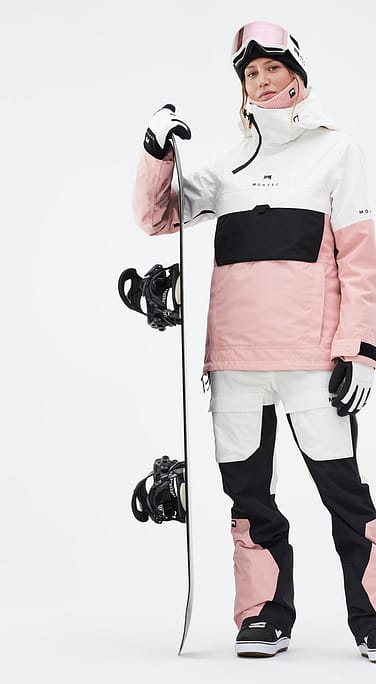 Dune W Snowboardoutfit Kvinna Old White/Black/Soft Pink