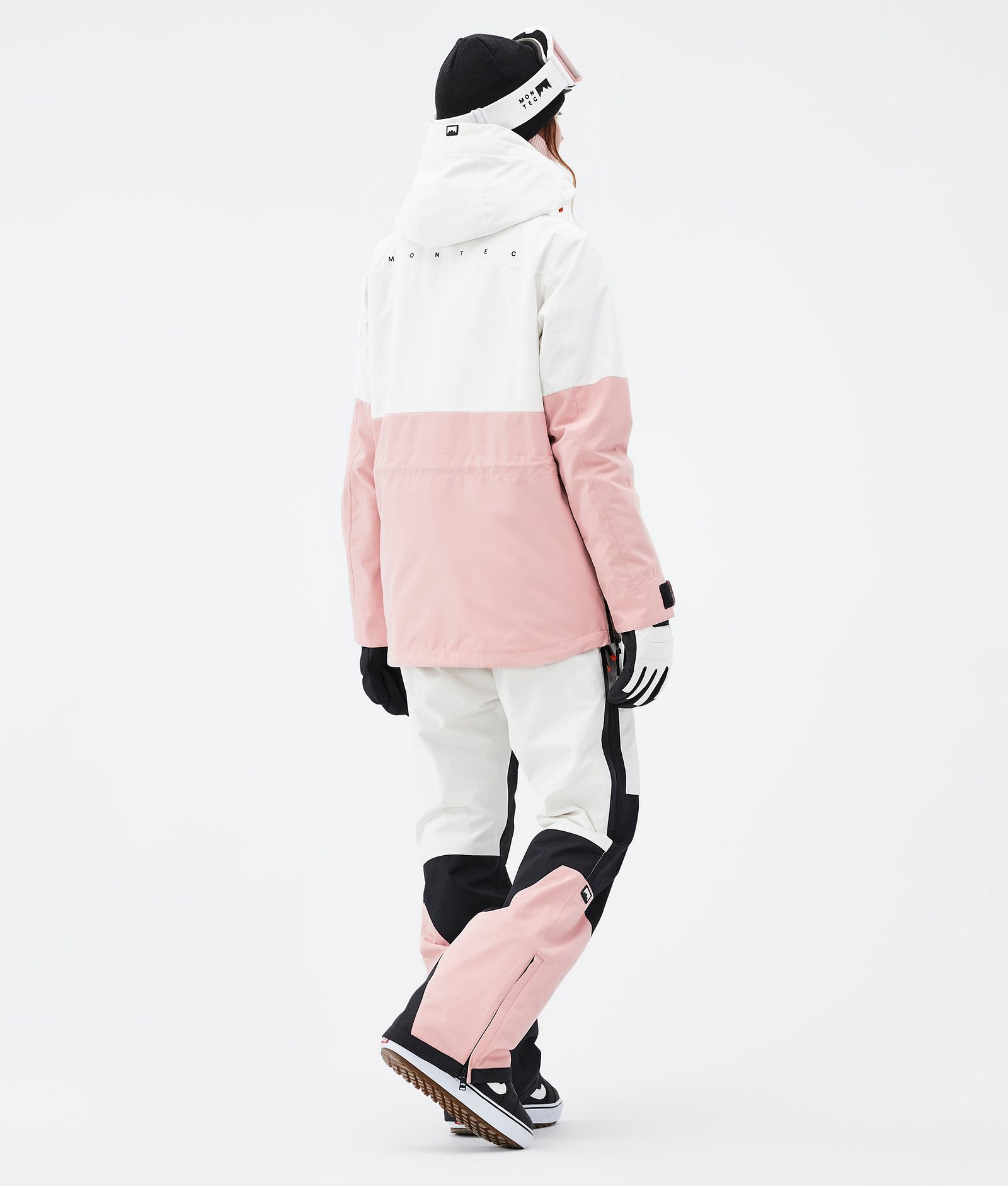Dune W Snowboardový Outfit Dámské Old White/Black/Soft Pink