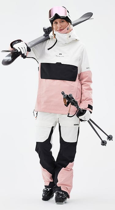 Dune W Ski Outfit Damen Old White/Black/Soft Pink