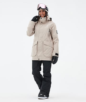 Virago W Snowboard Outfit Kvinna Sand/Black