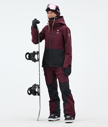 Moss W Outfit Snowboardowy Kobiety Burgundy/Black