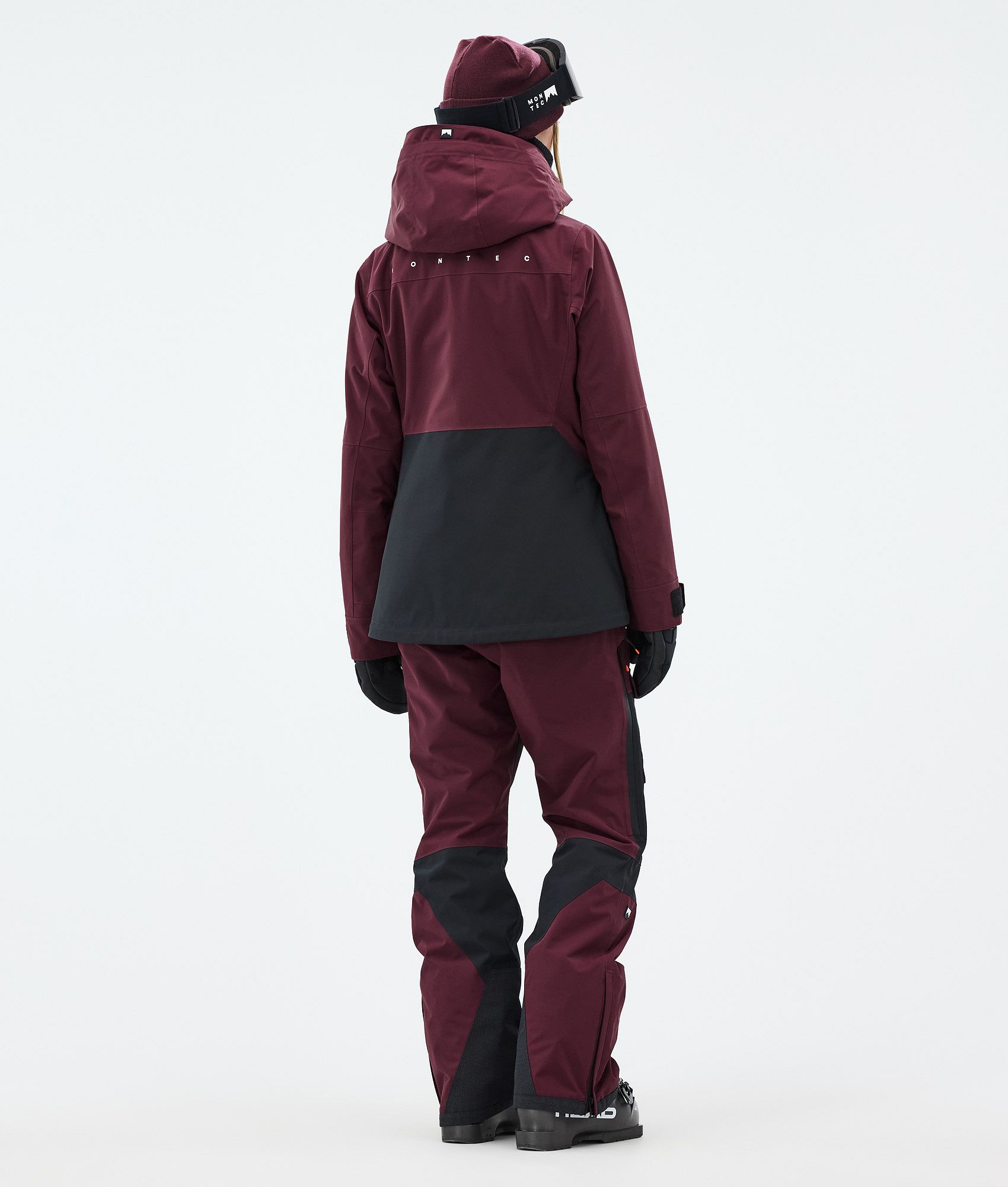 Montec Moss W/Fawk W スキーウェアセット レディース Burgundy/Black