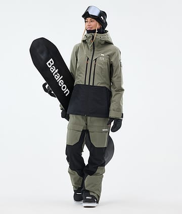 Moss W Snowboard Outfit Kvinna Greenish/Black