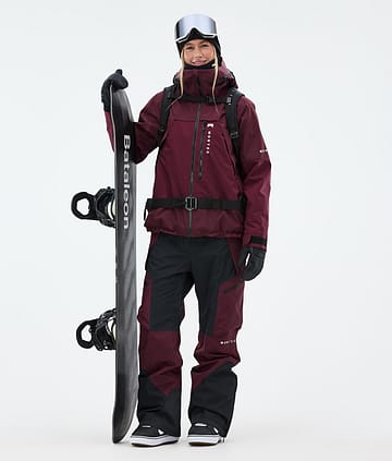 Oracle W Outfit Snowboardowy Kobiety Burgundy/Black