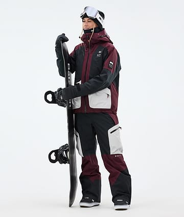 Morpheus W Outfit Snowboardowy Kobiety Burgundy/Black/Light Grey