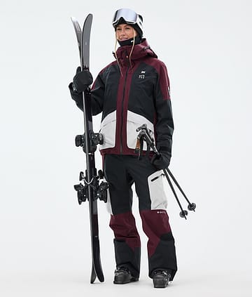 Morpheus W Ski Outfit Women Burgundy/Black/Light Grey