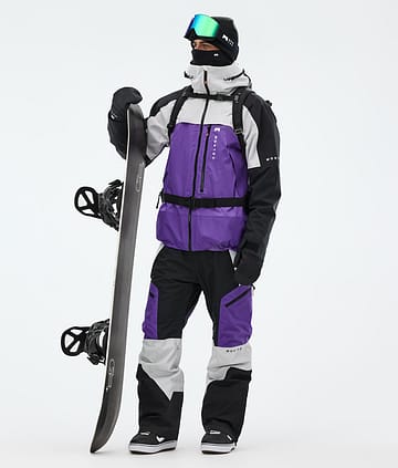 Oracle Snowboardoutfit Herre Light Grey/Black/Vivid Purple